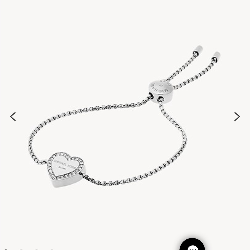Michael Kors- Logo Silver-Tone Slider Bracelet